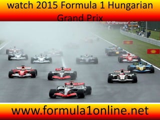 watch 2015 Formula 1 Hungarian
Grand Prix
www.formula1online.net
 