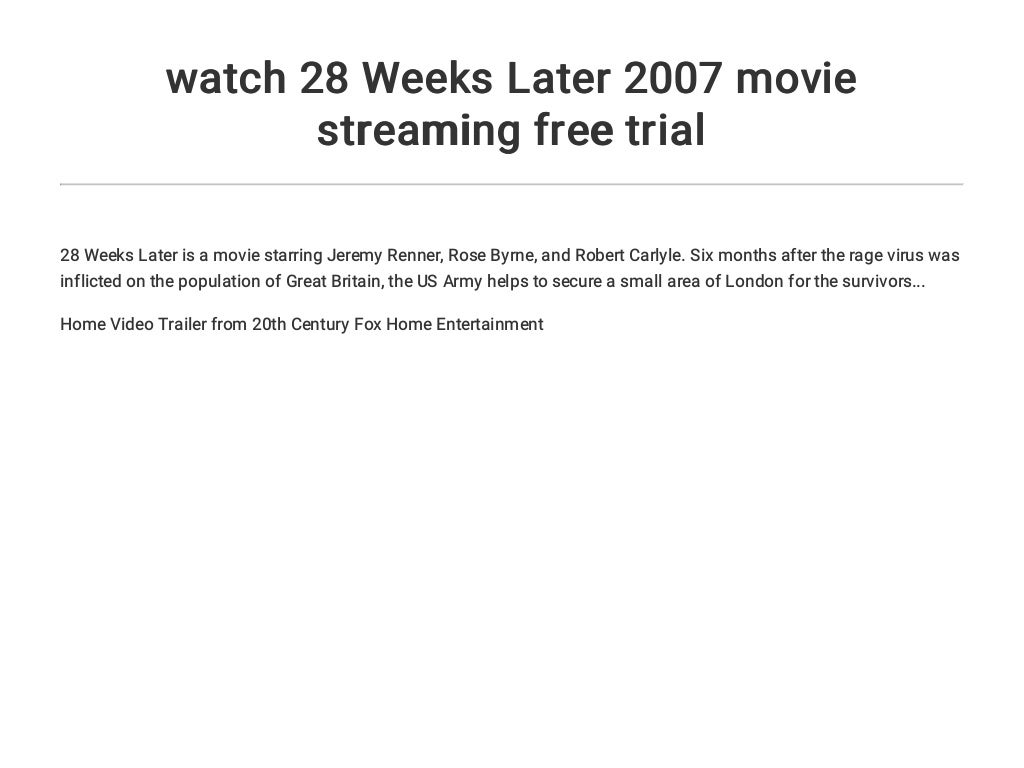 watch 28 weeks later online free streaming