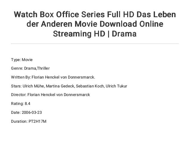 Das Leben Der Anderen Watch Online Das Leben Der Anderen Watch Online