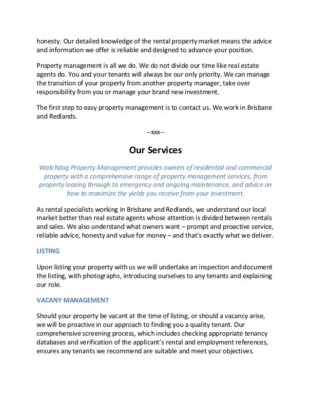 Watchdog Property Management Brisbane