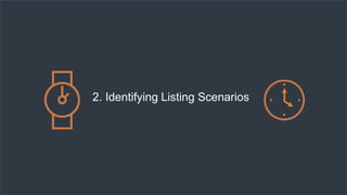 2. Identifying Listing Scenarios
 