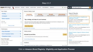 Step 2.3.1
Click on Amazon Brand Registry: Eligibility and Application Process
 