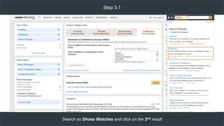 Step 3.1
Search as Shoes Watches and click on the 2nd result
 