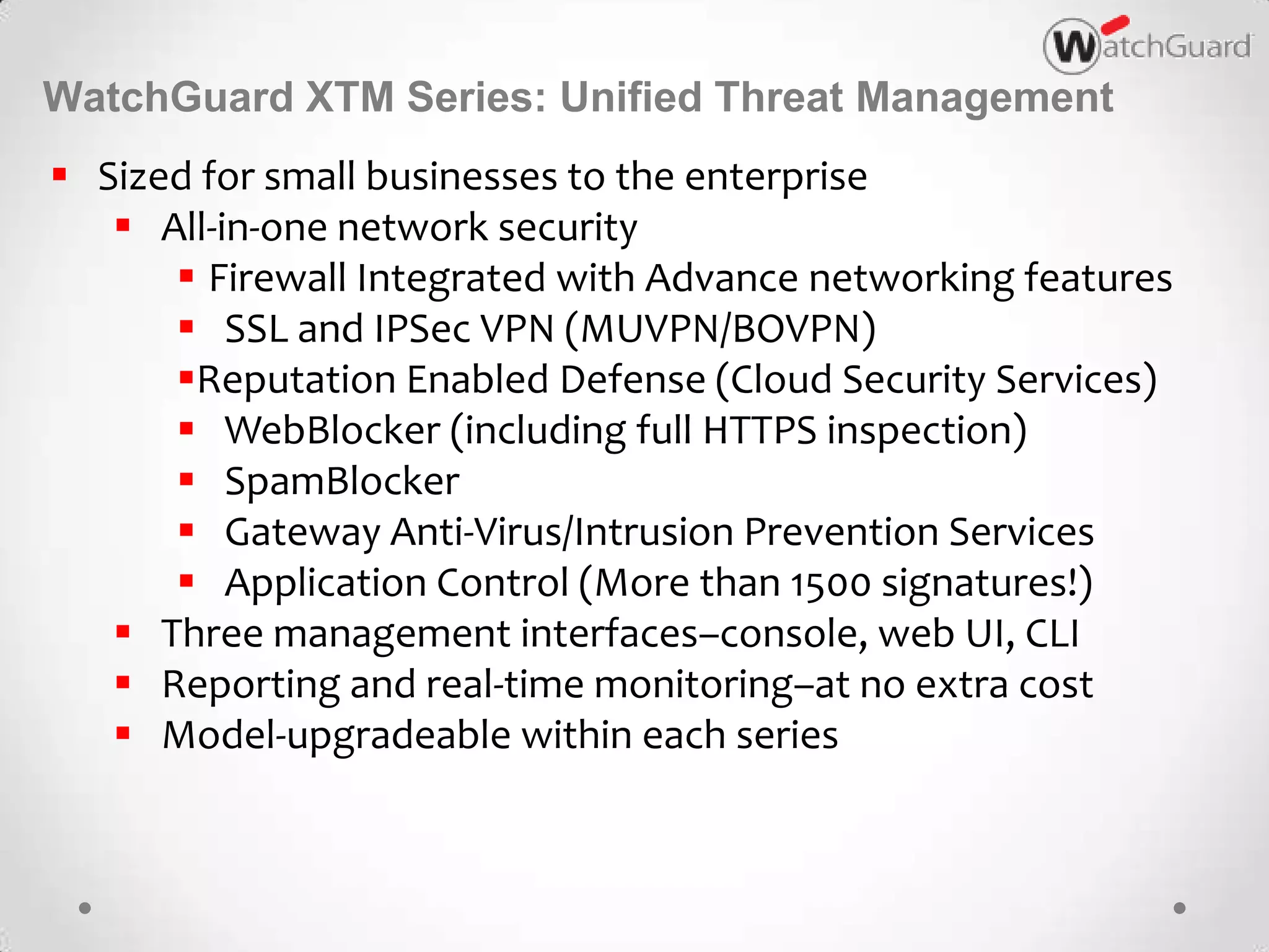 Watchguard short introduction | PPTX