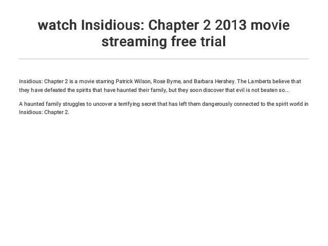 Insidious Insidious