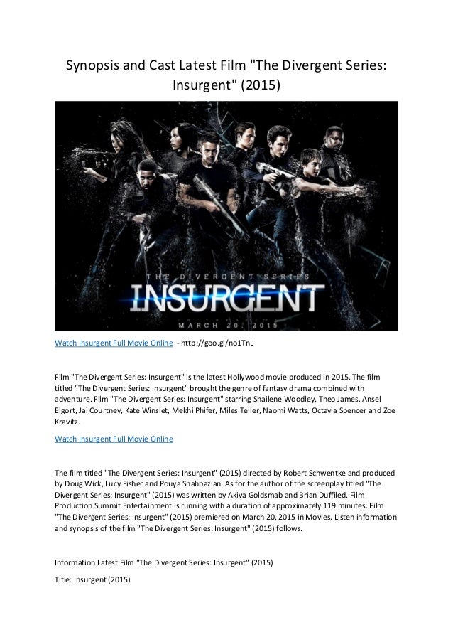 watch insurgent full movie online free