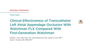 First Generation Watchman Device Watchman FLX vs first generation watchman.pptx