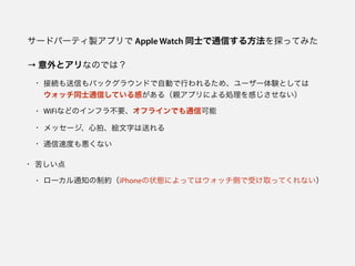 `ɥѩ`ƥuץ Apple Watch ͬʿͨŤ뷽̽äƤߤ
 ȥʤΤǤϣ
? ӾAŤХå饦ɤԄӤФ뤿ᡢ``YȤƤ
åͬʿͨŤƤФ루HץˤIФʤ
? WiFiʤɤΥե鲻Ҫե饤Ǥͨſ
? å`ġ}֤ͤ
? ͨٶȤ␙ʤ
? ष
? `֪ͨƼsiPhone״BˤäƤϥåȤܤȡäƤʤ
 