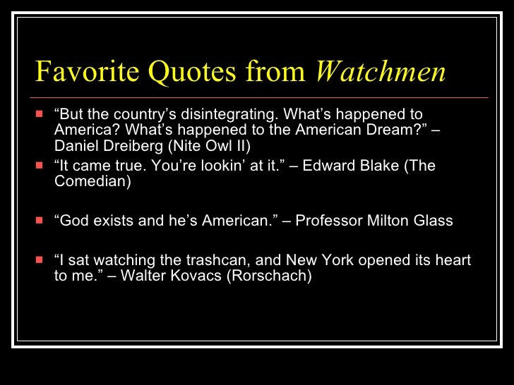 Outside The Inner Limits Quiz Show : Watchmen