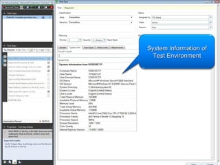 System Information of Test Environment 