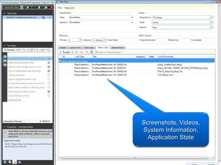 Screenshots, Videos, System Information, Application State 