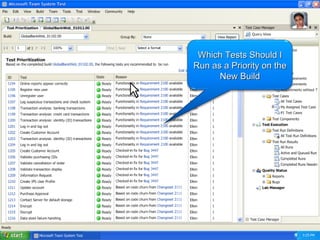 Which Tests Should I Run as a Priority on the New Build 