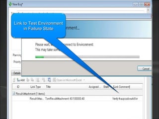 Link to Test Environment in Failure State 
