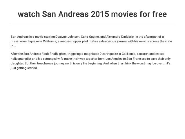 free movie san andreas 2015