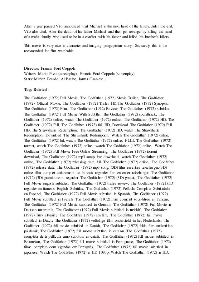The Godfather Ii Script Pdf