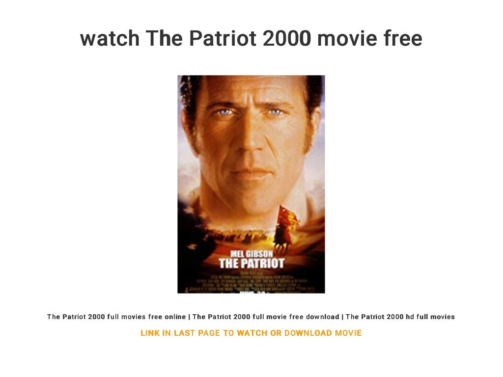 watch the patriot free 123