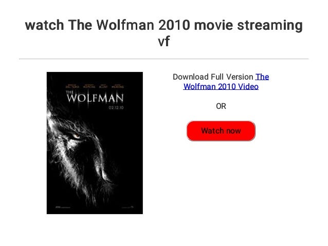 The Wolfman Stream