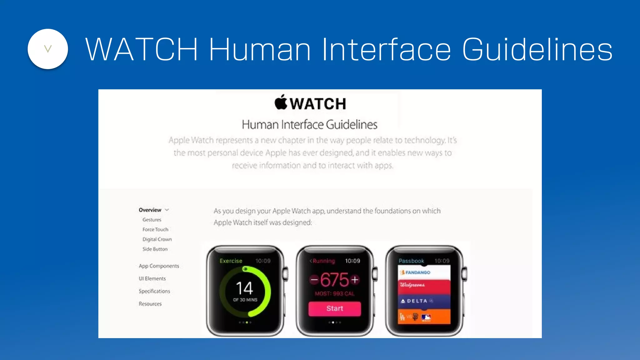 WATCH Human Interface Guidelines
>
 