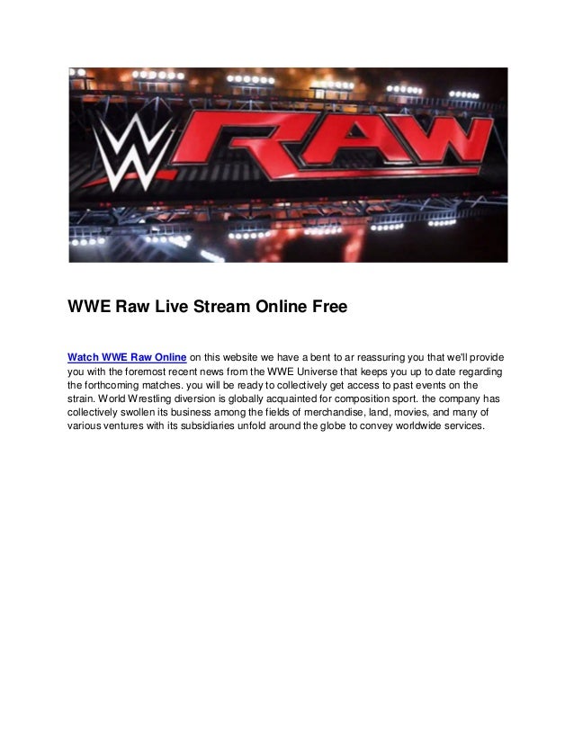 watch wwe raw online free