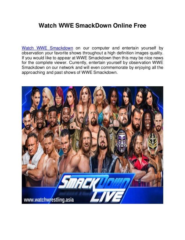 Watch wwe smack down online free