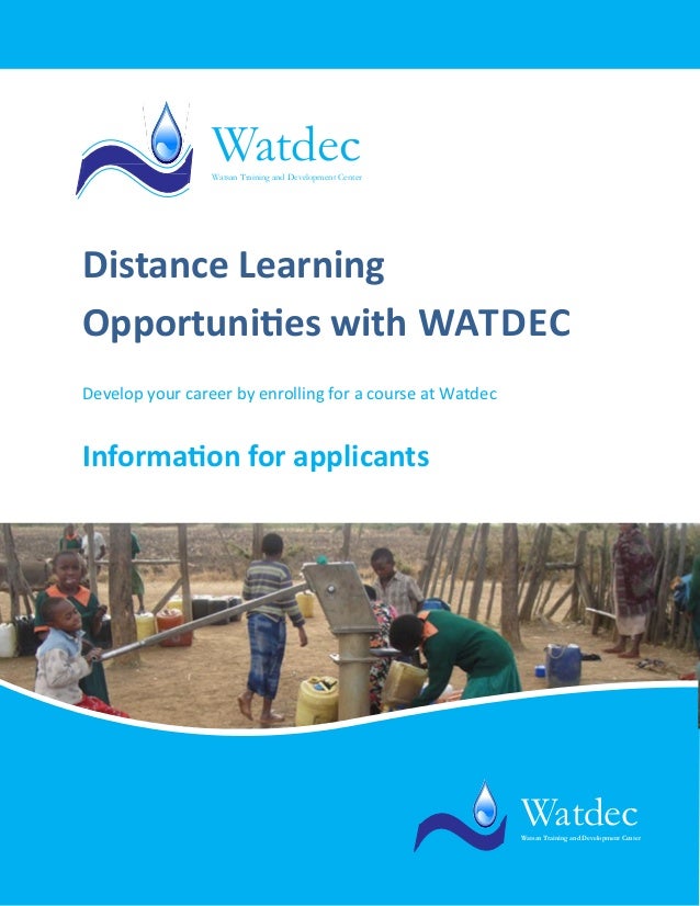 Water and Sanitation Training Center prospectus
