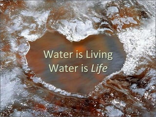 Water	
  is	
  Living	
  
 Water	
  is	
  Life	
  
 