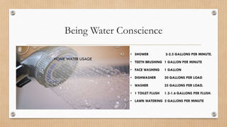 Being Water Conscience
 