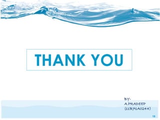 18 
THANK YOU 
BY-A. 
PRADEEP 
(11B71A0244) 
