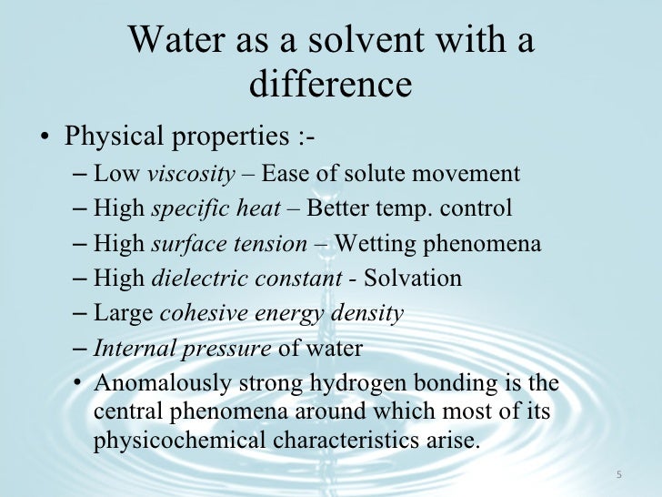 Water A Green Solvent With A Difference