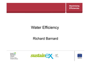 Water Efficiency
Richard Barnard
 