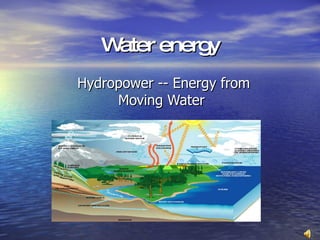 Water energy Hydropower -- Energy from Moving Water  