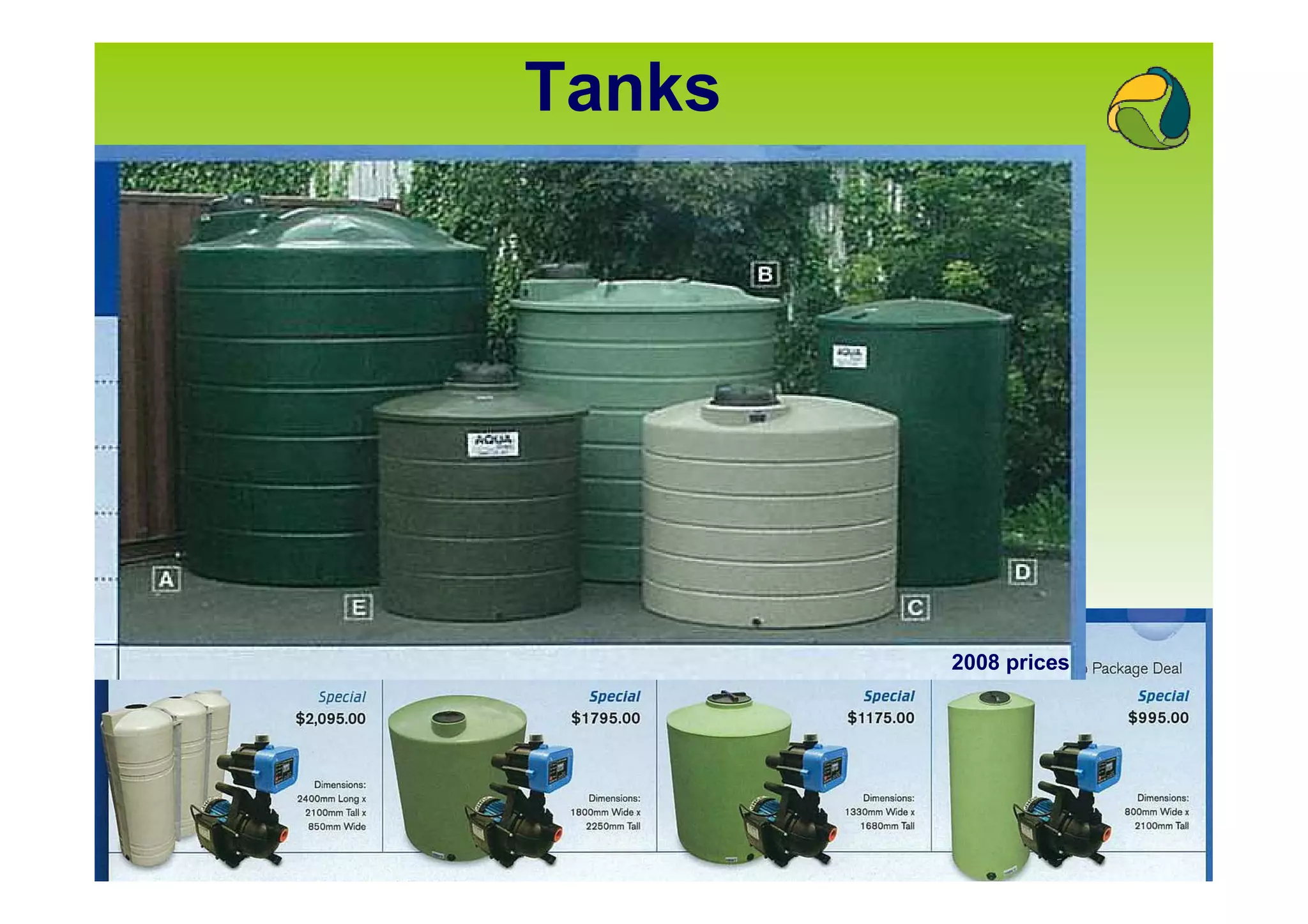 Tanks




        2008 prices
 