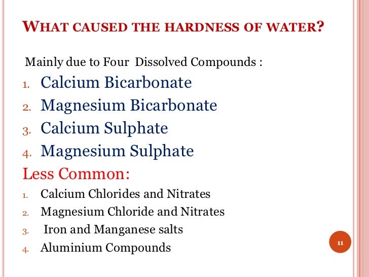water hardness