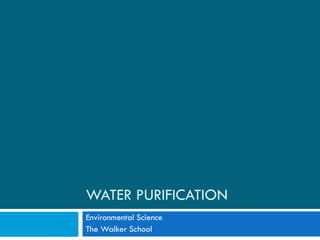 Water Pollution and Treatment
