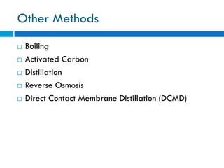 Water Pollution and Treatment