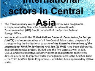 Water Management in Central Asia | PPTX
