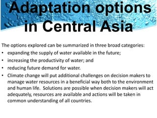 Water Management in Central Asia | PPTX