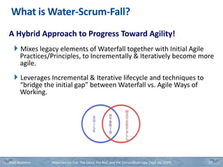 Water-Scrum-Fall: The Good, the Bad, and the [Scrum]Butt-Ugly | PPTX