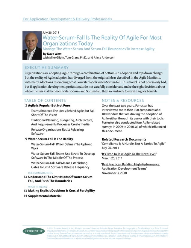 Water scrum-fall is-reality_of_agile_for_most | PDF | Business ...