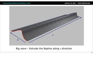 v
u


Big wave - Extrude the Bspline along v direction
                                                   63
 