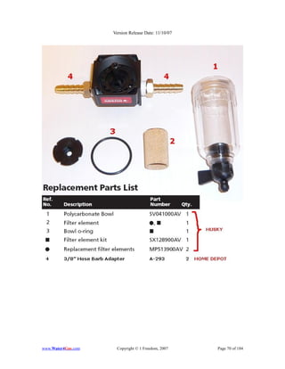 Version Release Date: 11/10/07




www.Water4Gas.com    Copyright © 1 Freedom, 2007     Page 70 of 184
 
