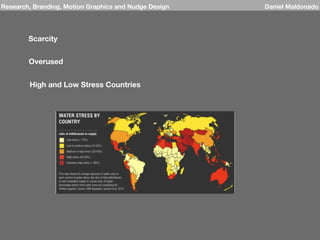Research, Branding, Motion Graphics and Nudge Design Daniel Maldonado
Overused
Scarcity
High and Low Stress Countries
 