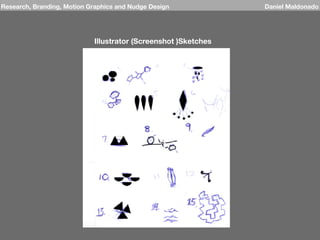 Research, Branding, Motion Graphics and Nudge Design Daniel Maldonado
Illustrator (Screenshot )Sketches
 