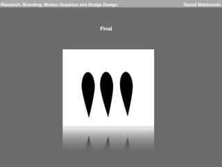 Research, Branding, Motion Graphics and Nudge Design Daniel Maldonado
Final
 
