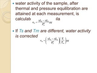 Water activity | PPTX