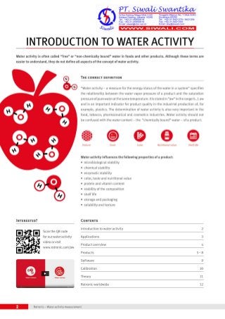 Rotronic Water Activity Series