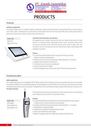 Rotronic Water Activity Series