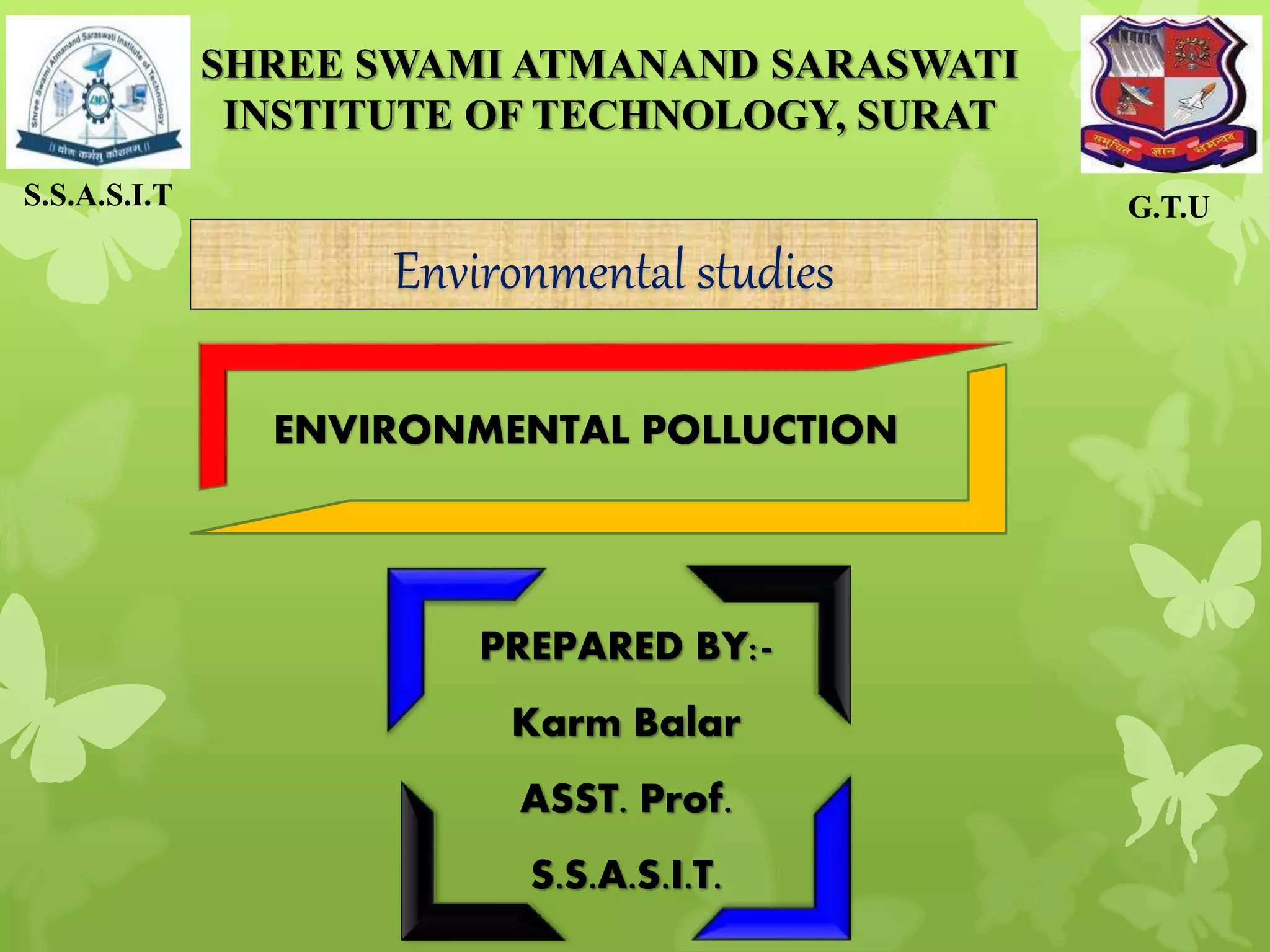 Water, air, & noise pollution 2 PPT