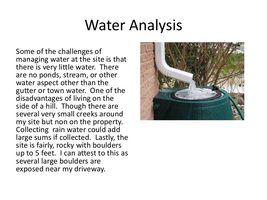 Water analysis