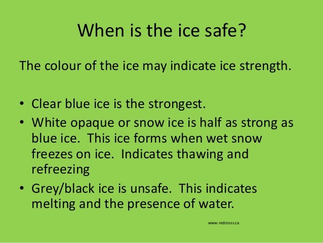 Ice Depth Safety Chart